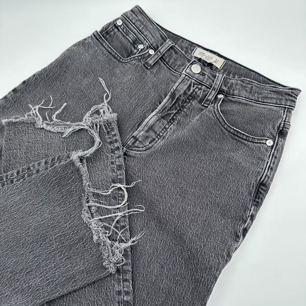 Madewell Women's The Perfect Vintage Straight Raw Hem Jean, Size 25, Lunar Wash
